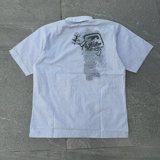 beaaaaautiful white pinstripe billy shirt - L