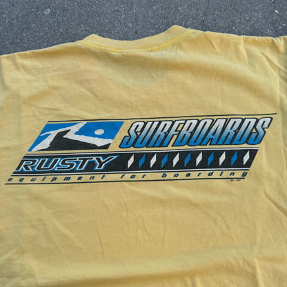 90s made in USA rusty tee - L