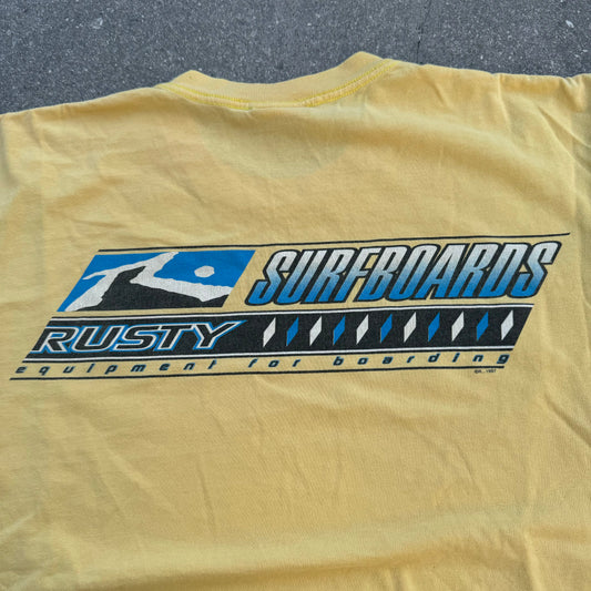 90s made in USA rusty tee - L