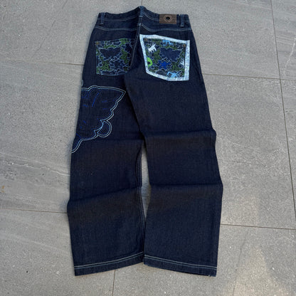 keith haring embroidered tool jeans - 33x32”