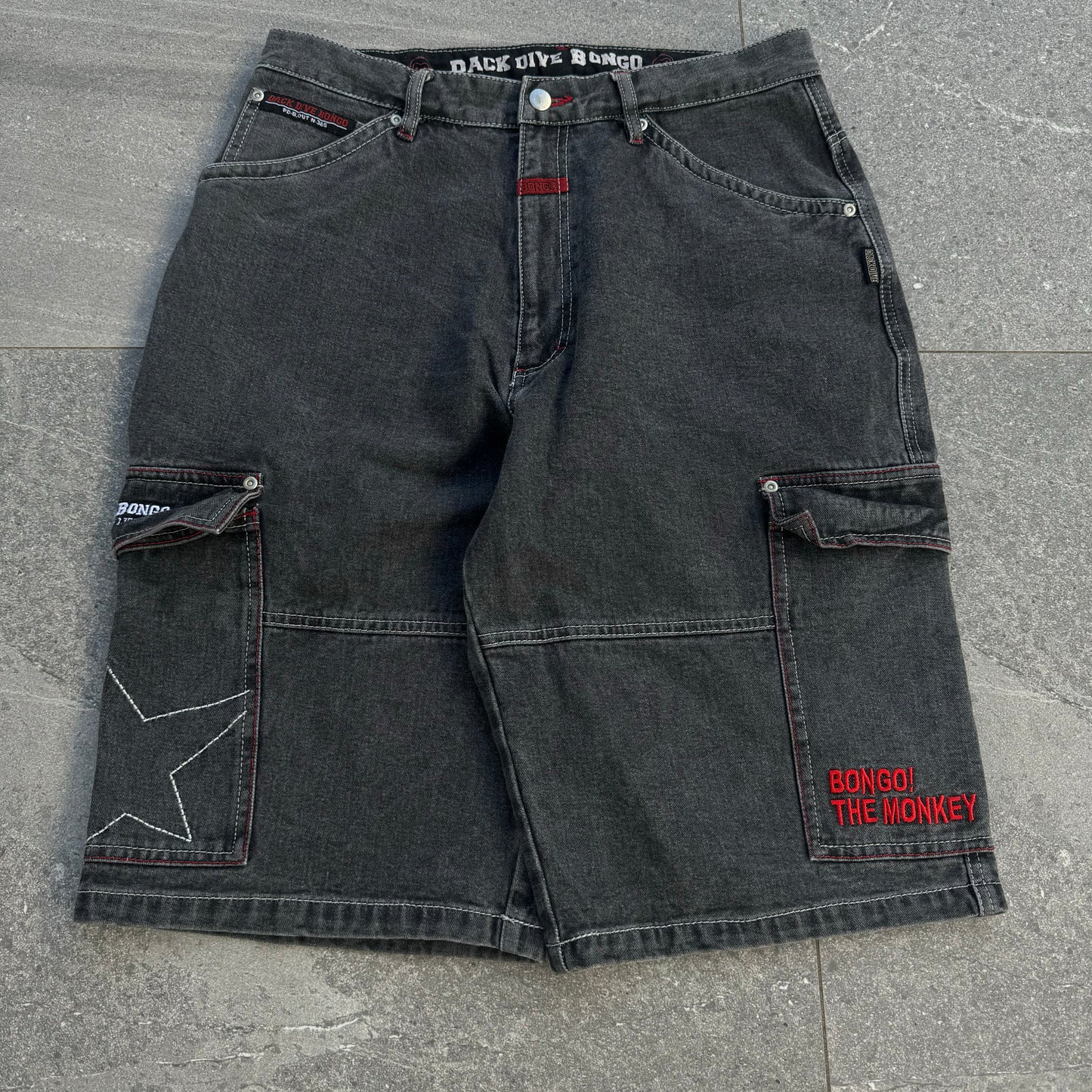 bongo monke jorts - 33x13”