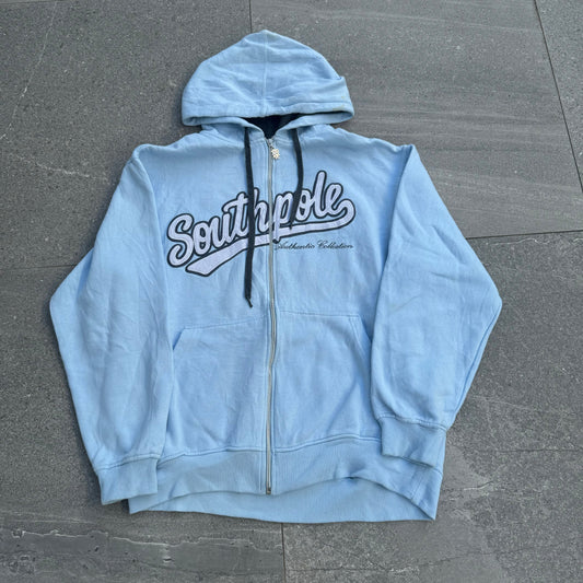 beautiful baby blue southpole hoodie - L
