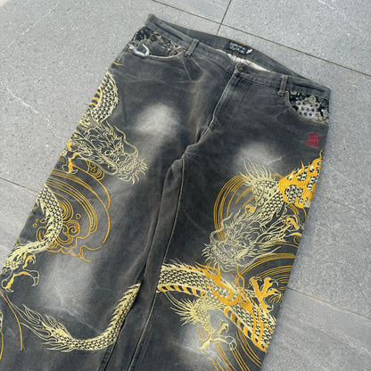 the rarest ever. grail karakuri black label jeans - 40x31”