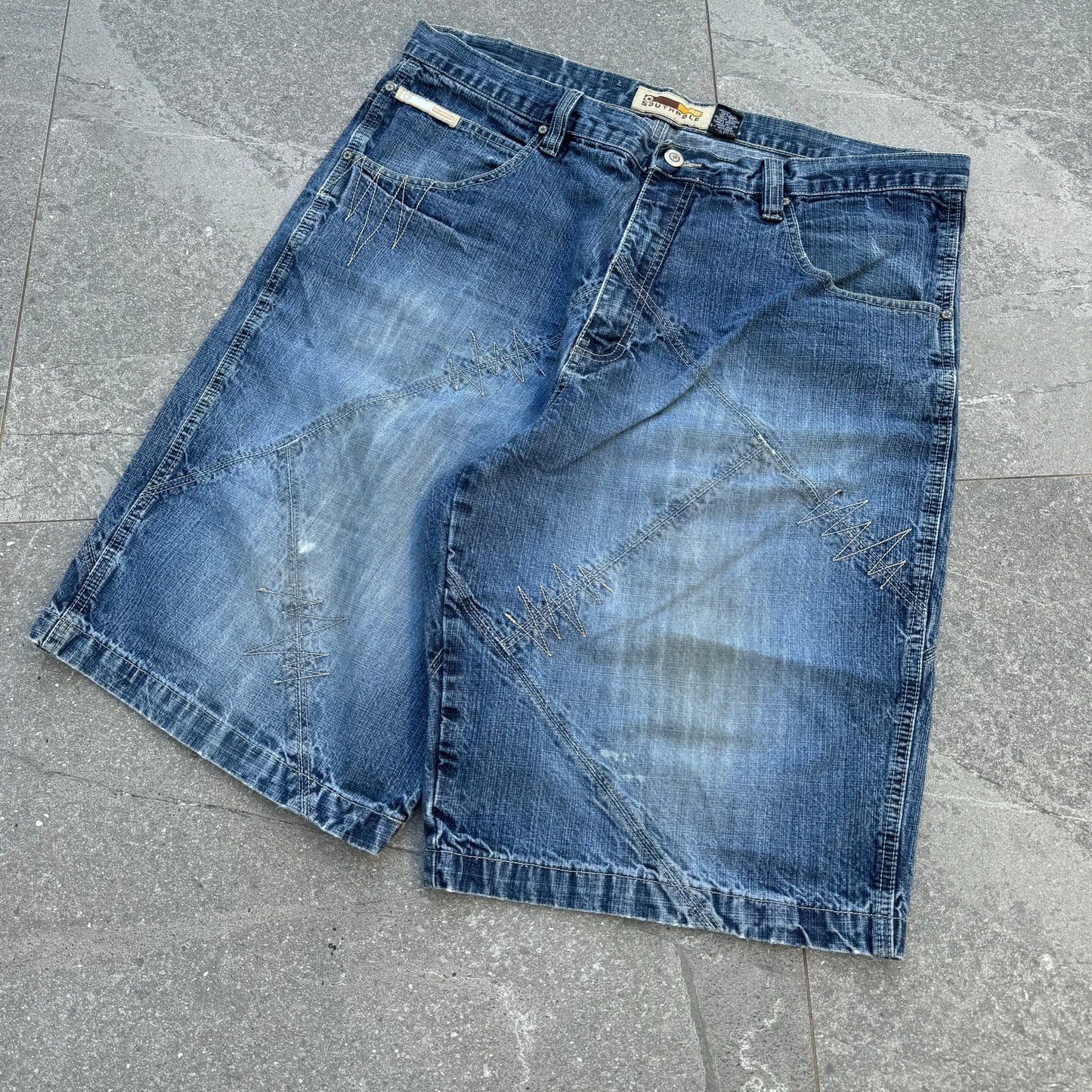 southpole panel jorts - 40x13.5”