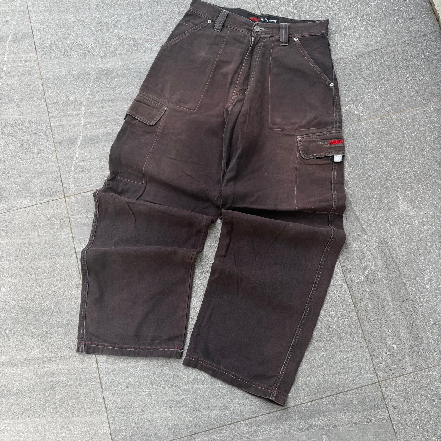 brown/black faded pjs surf jeans - 30x30”