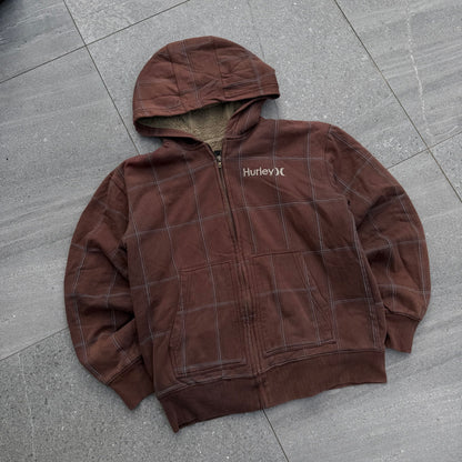 GOATED hurley plaid zip (fur lined) - M