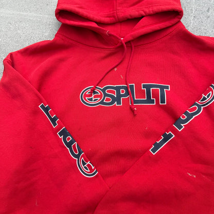 90s tri hit split hoodie - M