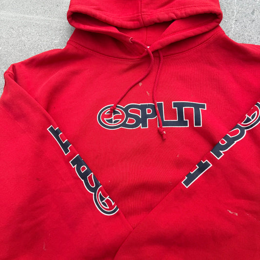 90s tri hit split hoodie - M