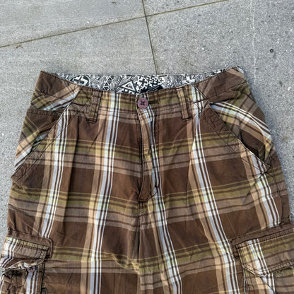 loooong quiksilver embroidered plaids - 29”