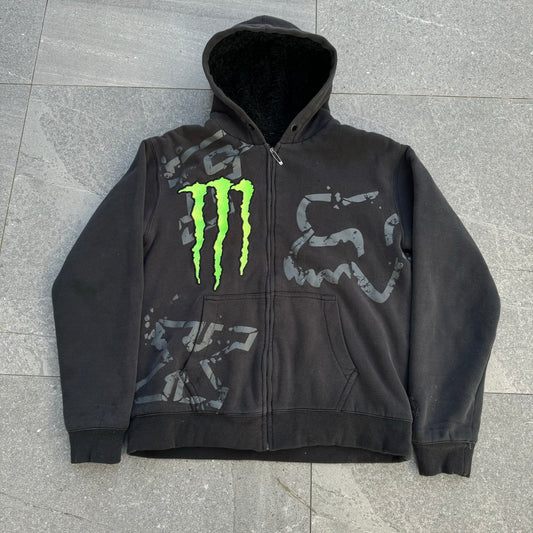 fox x monster zip up - M