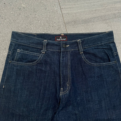 beautiful red ape jorts - 34x14”