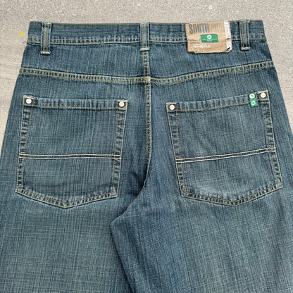 southpole green tab jorts - 36x13.5”