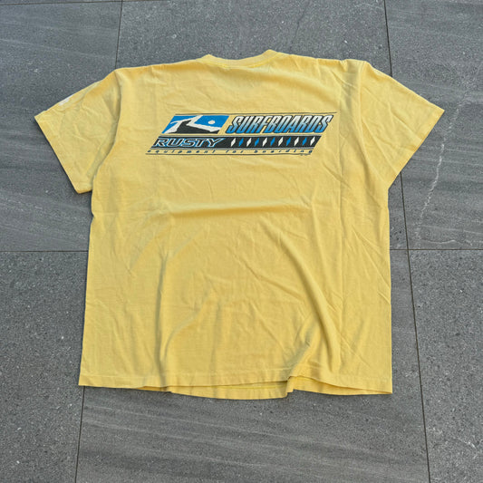 90s made in USA rusty tee - L