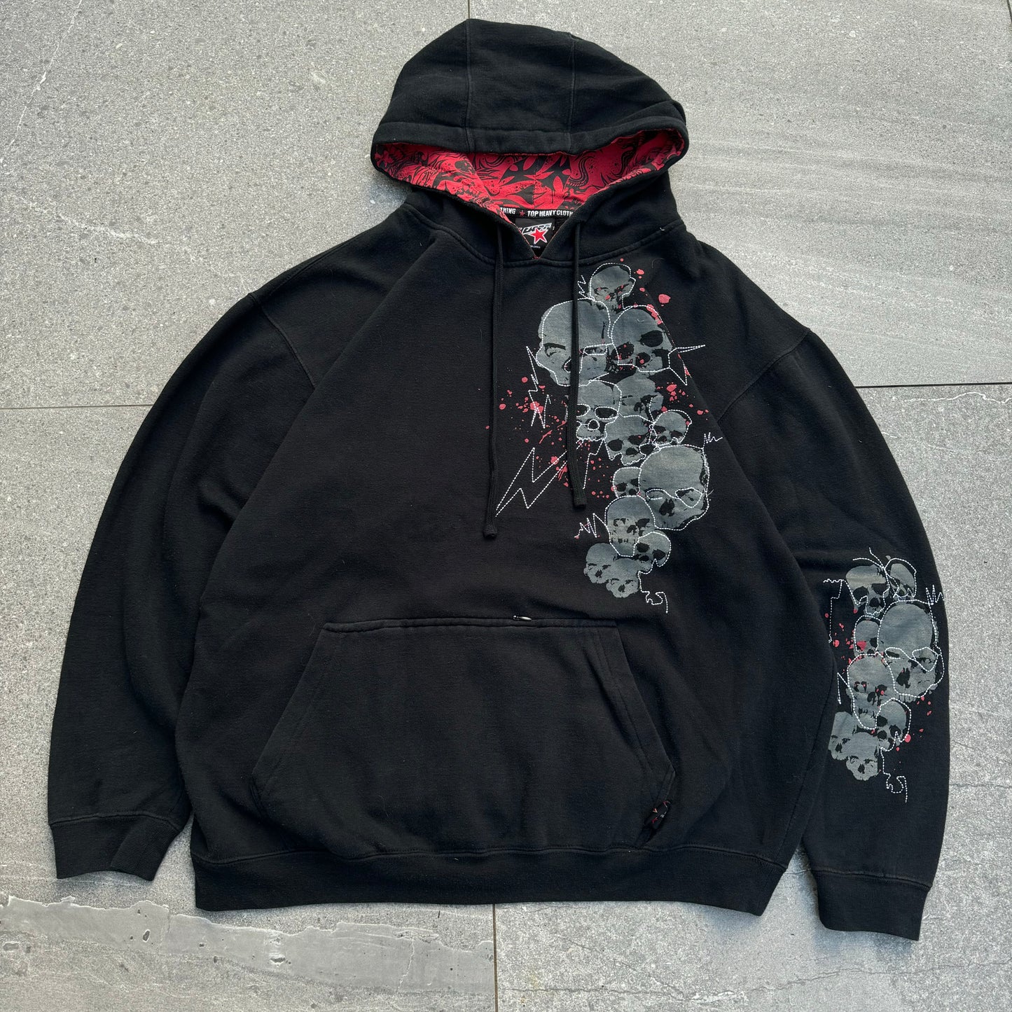 top heavy skull hoodie