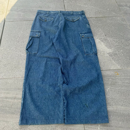 flooded polo cargo jeans - 38x30”