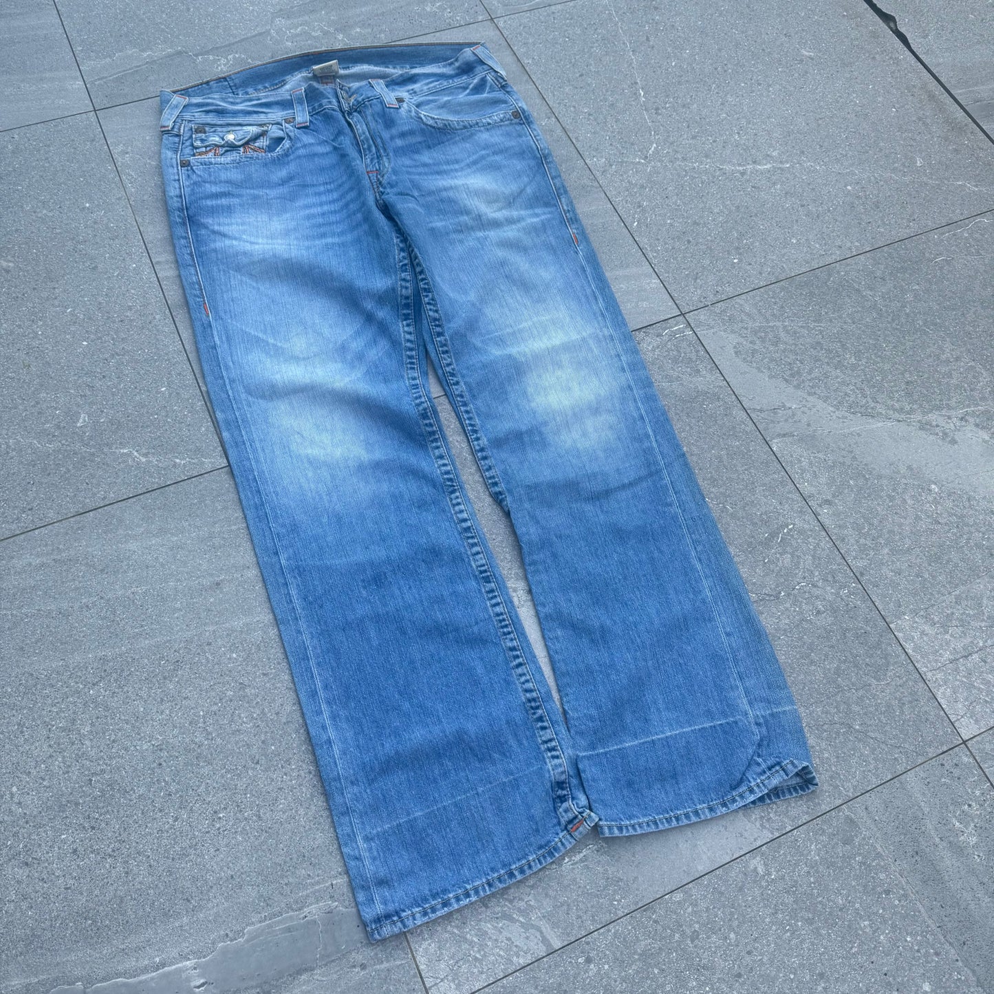 truey rainbow stitch straight legs - 36x34”