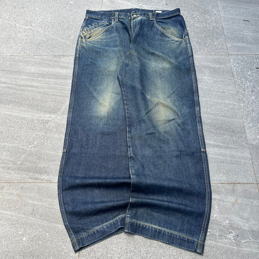 melting spot panelled jeans - 36x33