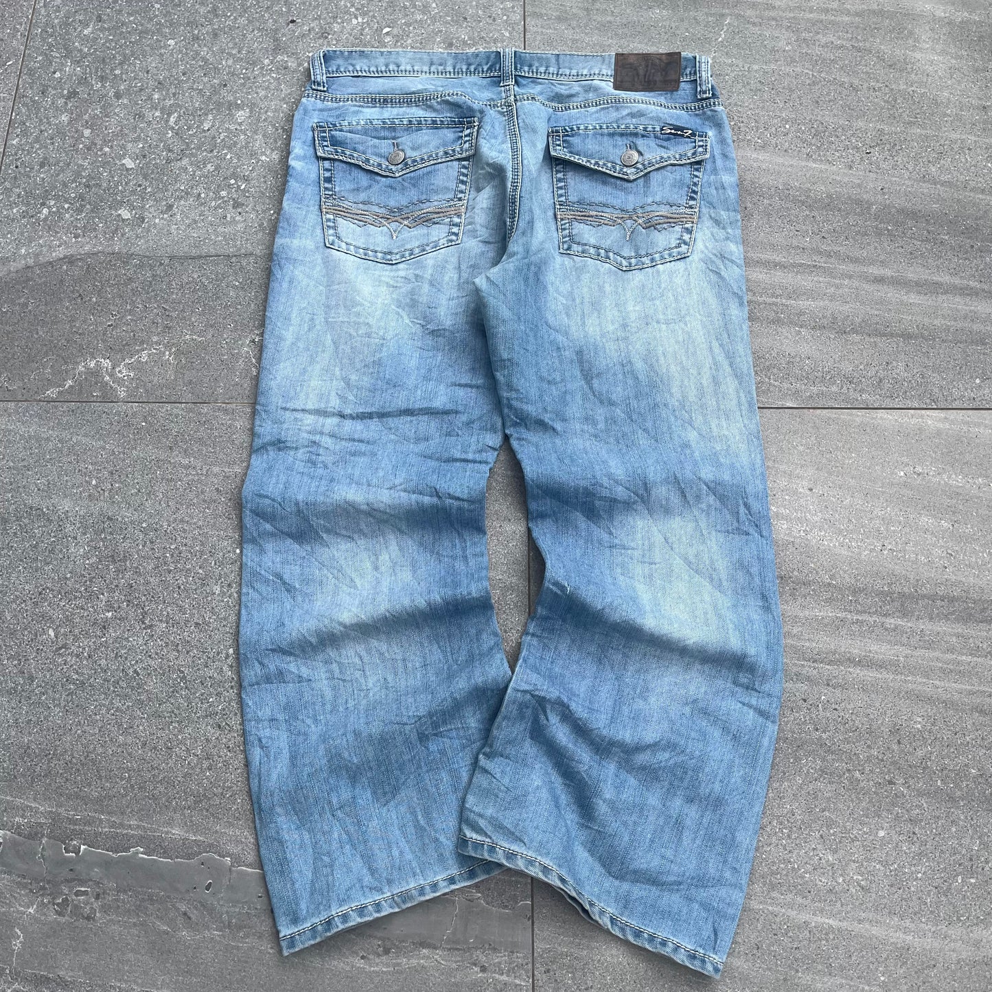 beaaautiful lightwash silver bootcuts - 40x30”