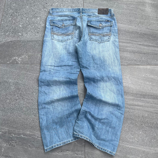 beaaautiful lightwash silver bootcuts - 40x30”