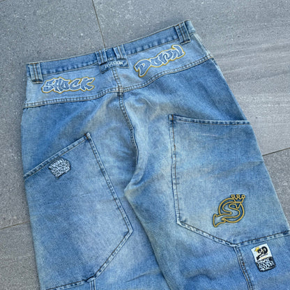 graillll JNCO style shockdown jeans (12” opening!) 36x32”