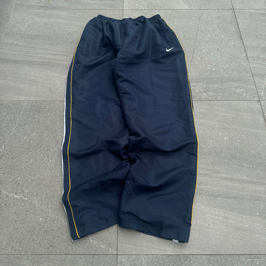 beautiful navy striped nike trackies - L (36”)