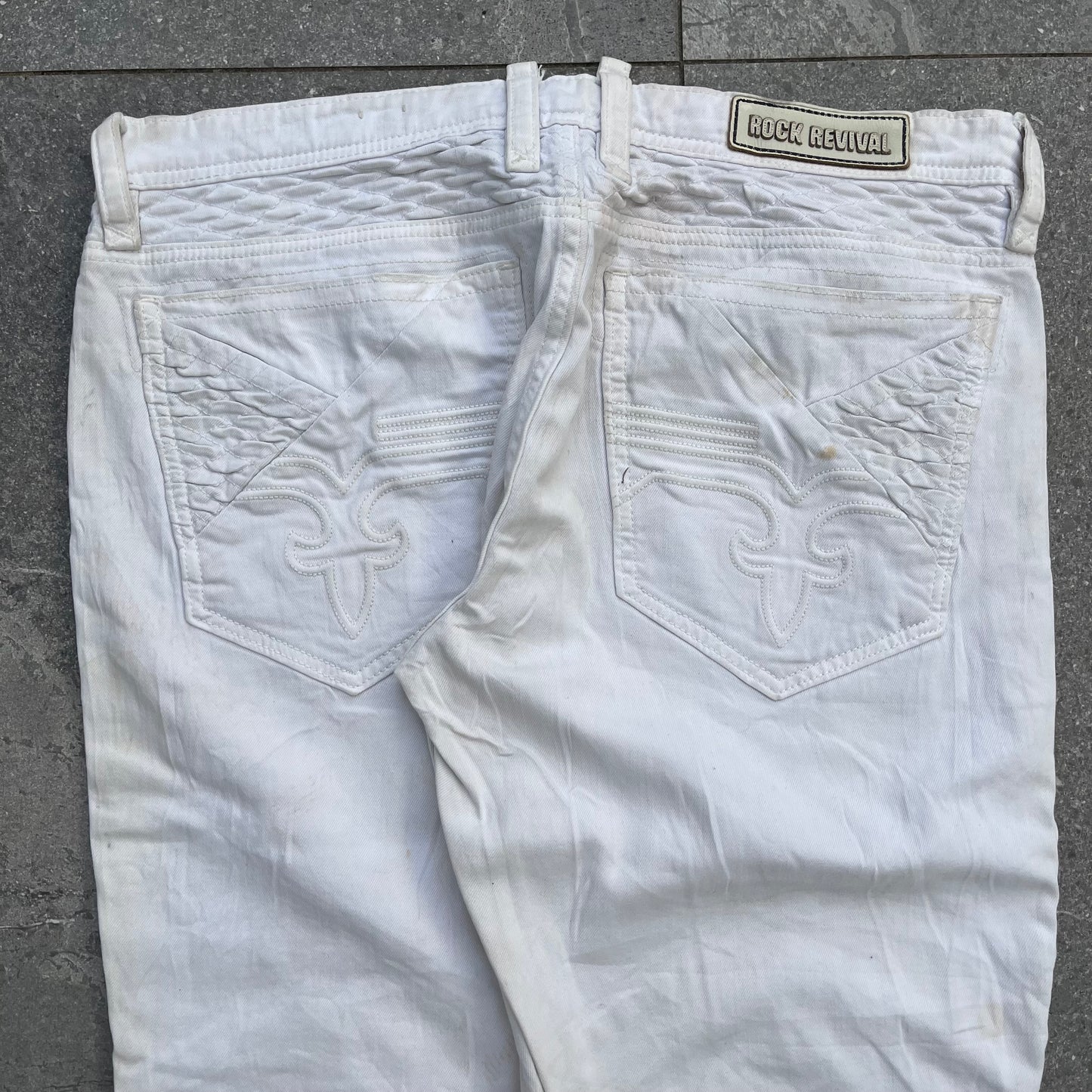 rock revivals motorcycle jeans - 38x30”