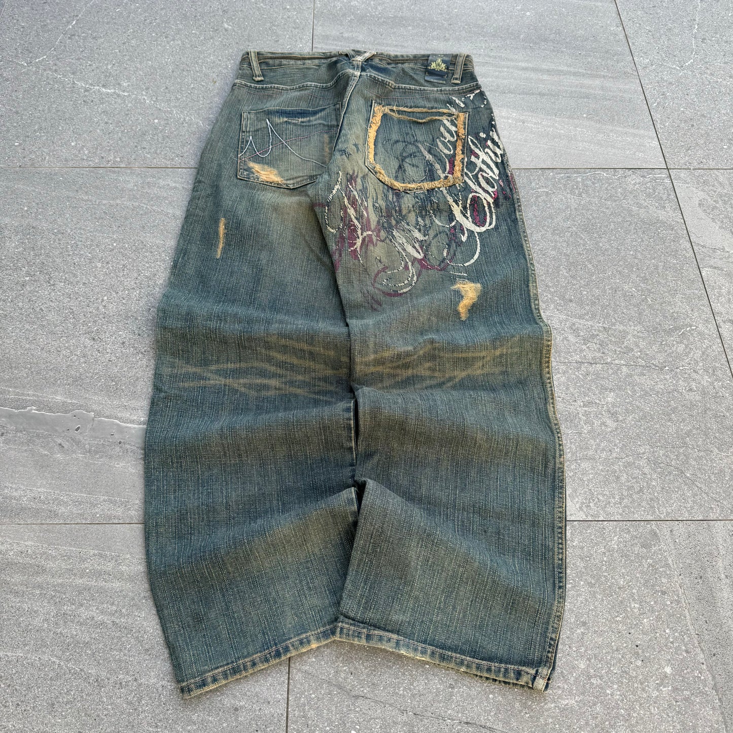 absolute GRAIL meltdown MUDWASH JEANS YOOOOOO BUY THESE 34x32”