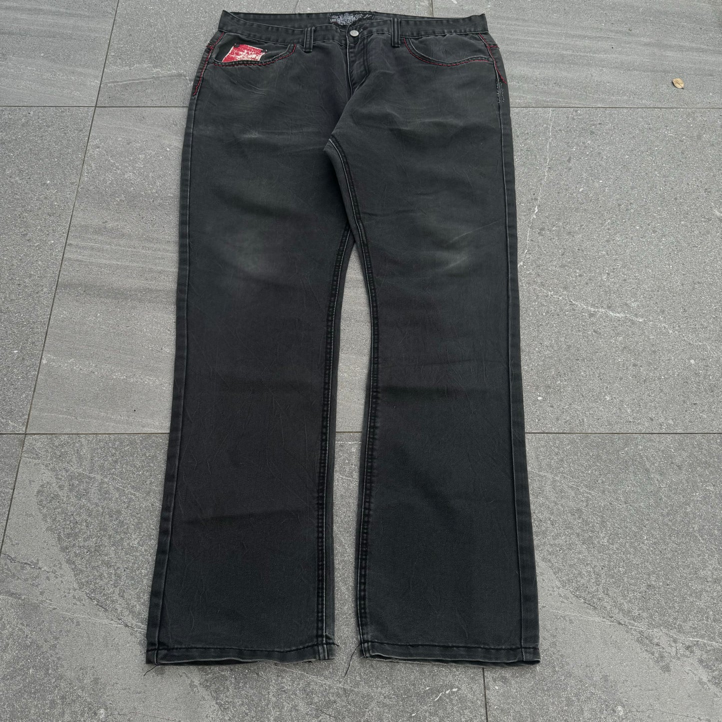 reflex black baggy bootcuts - 38x32”