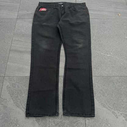 reflex black baggy bootcuts - 38x32”