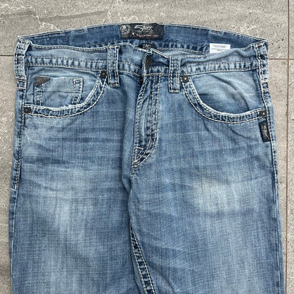 delicious silver bootcuts - 34x32”