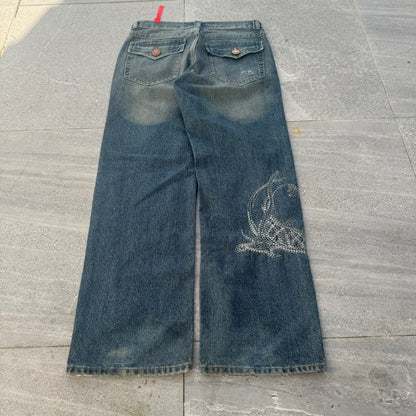 these jeans are art. take2 dragon jeans - 35x33”