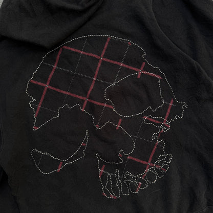 grail vans skull plaid hoodie - S