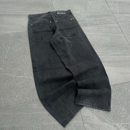 REDTABBBBBS (perfect black jeans) - 34x31”