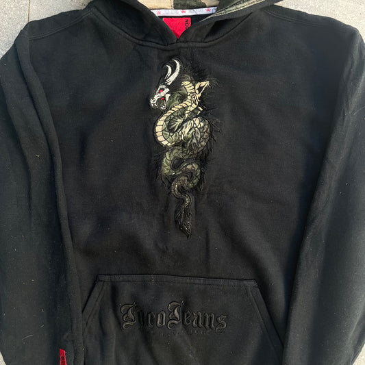 JNCO dragon camo hoodie - S/M