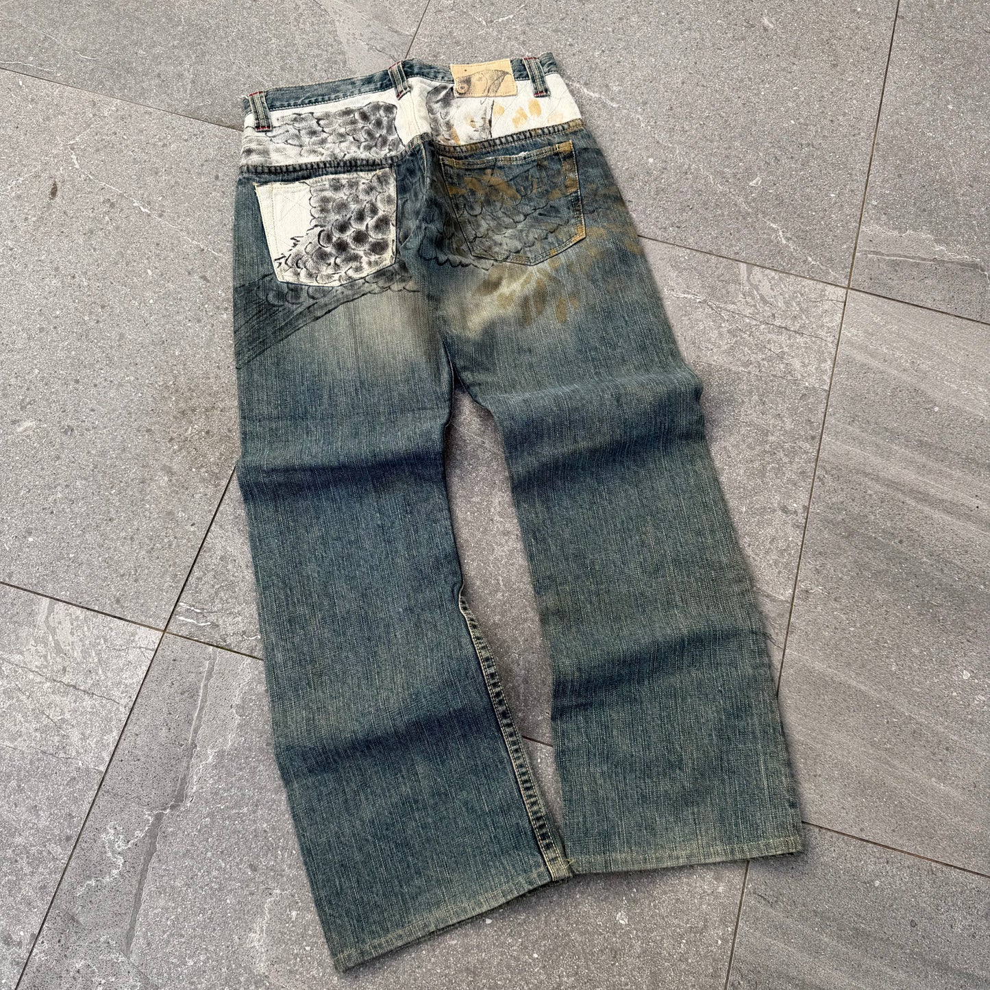 grail japanese micra slub bootcuts - 32x30”