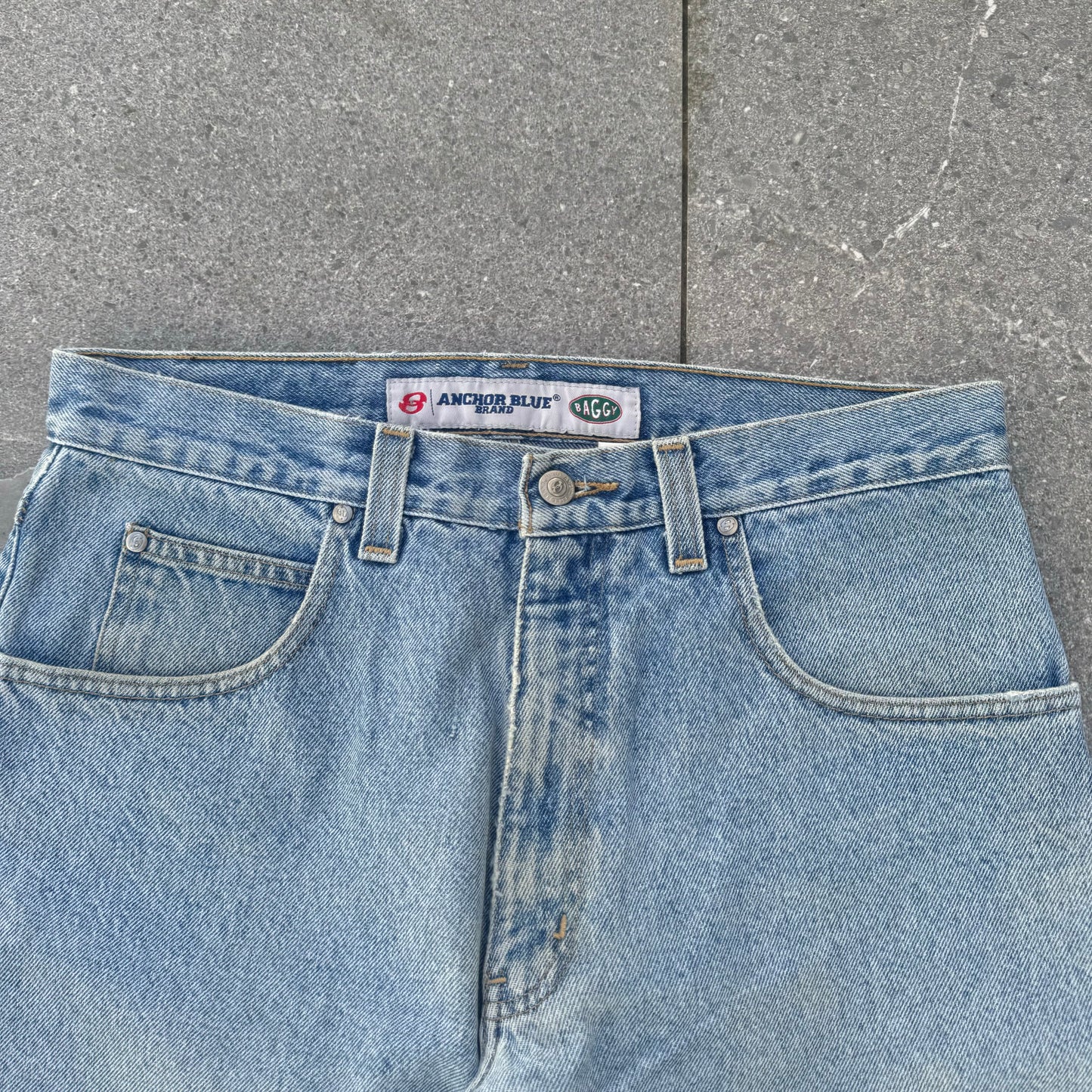 anchor blue baggies - 33x30”