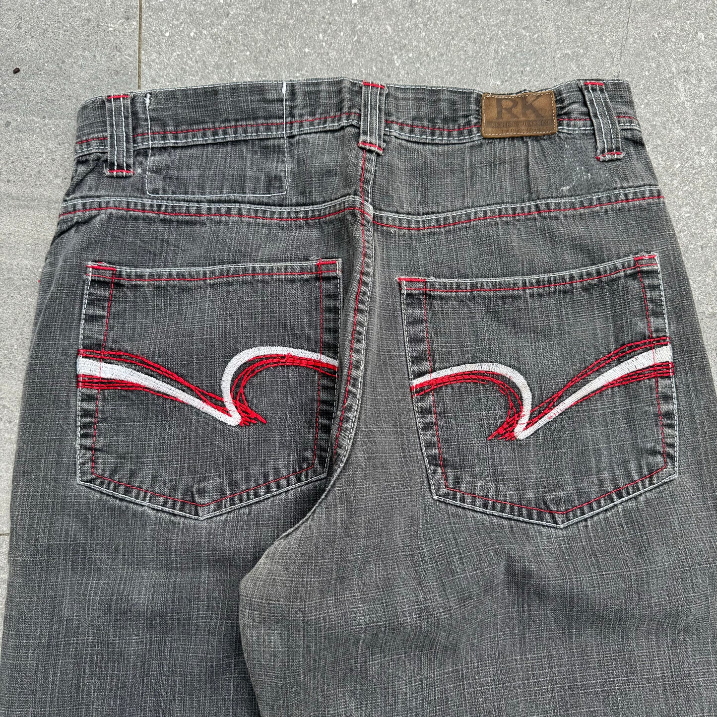 hard asf faded jeans - 32x30”