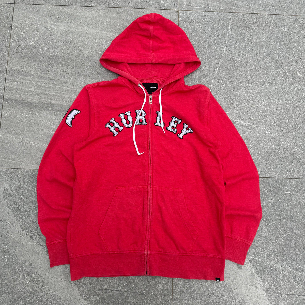 og embroidered hurley hoodie - M