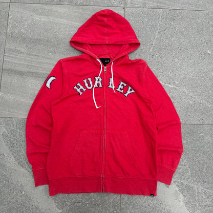 og embroidered hurley hoodie - M