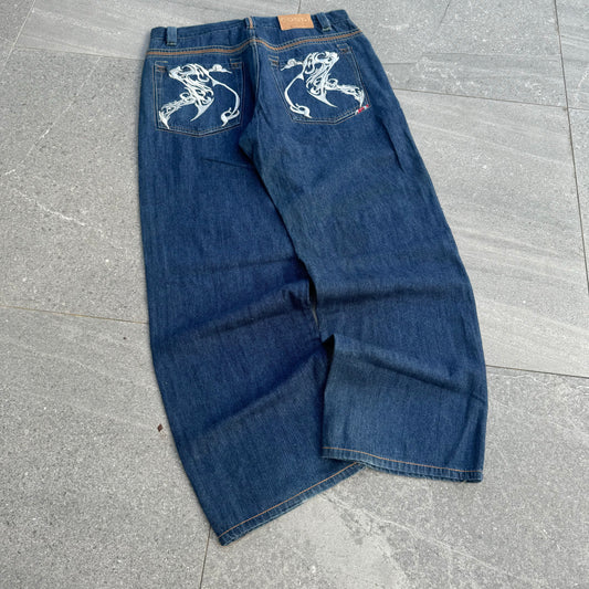 coogi tribal embroidery jeans - 36x31”