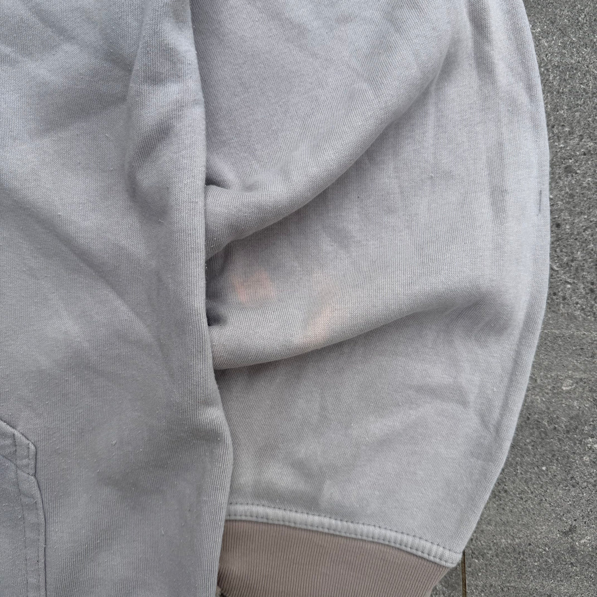 tan quiksilver embroidered hoodie - M
