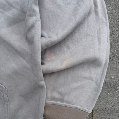 tan quiksilver embroidered hoodie - M
