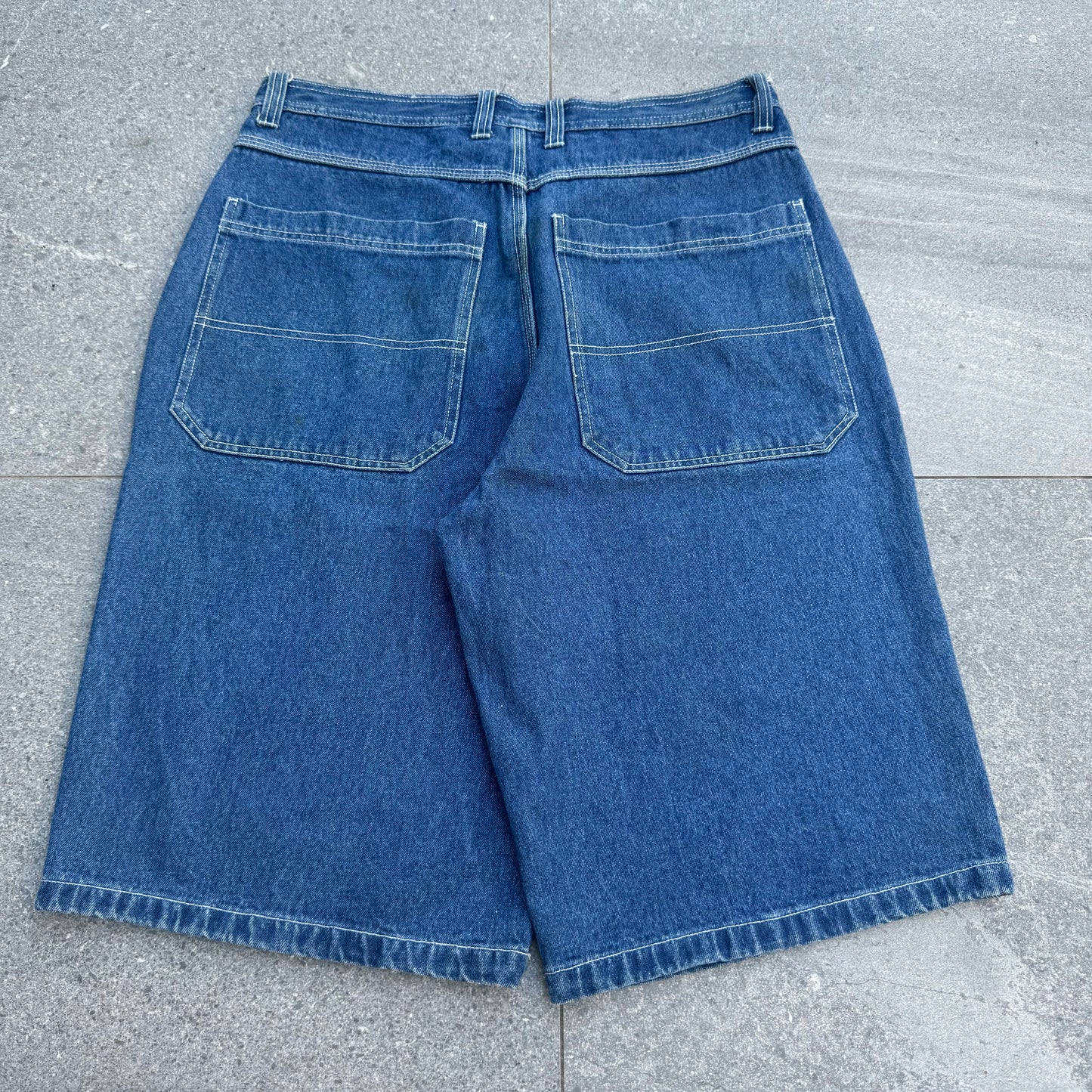 project blue side stripe jorts - 34x13”