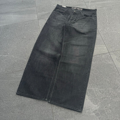 ecko winged skull jeans - 38x32”