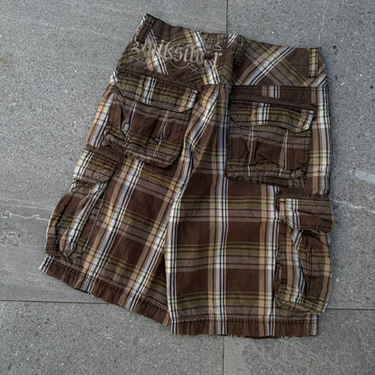 loooong quiksilver embroidered plaids - 29”