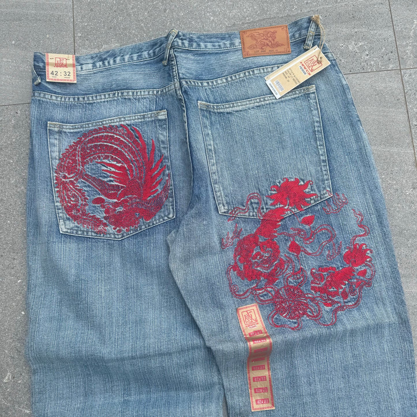 deadstock kanji jeans - 42x32”