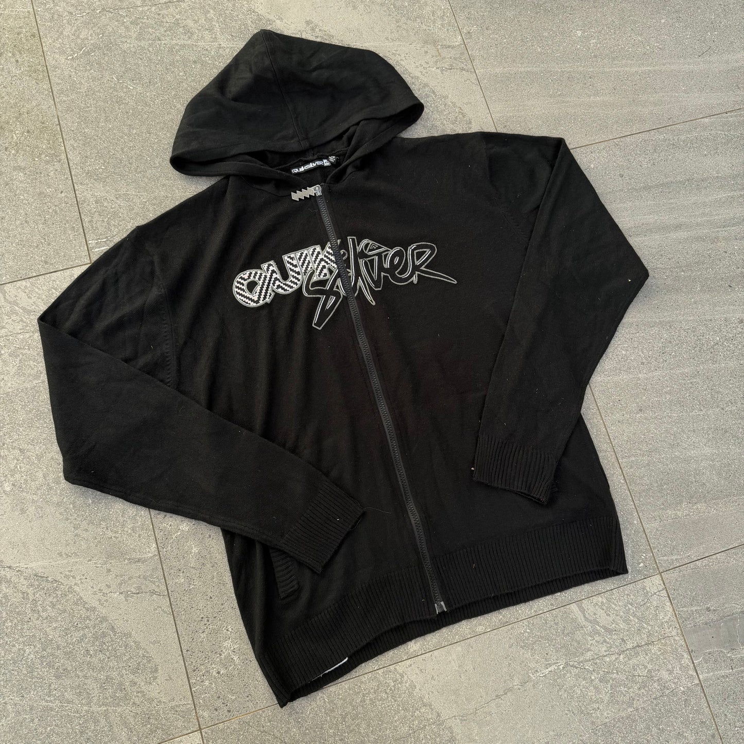 quiksilver knit zipup - M