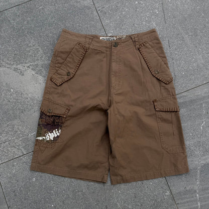 stitching details on these go crazy! split cargos - 30”