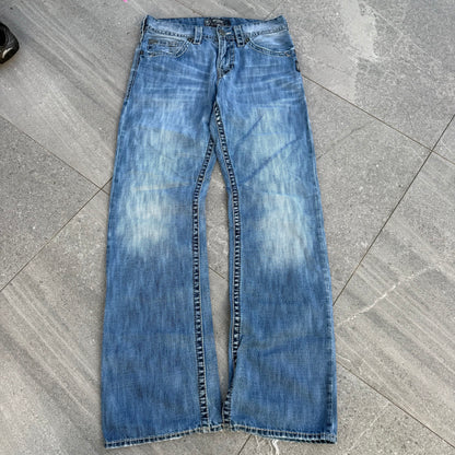y2k silver bootcuts - 33x34”