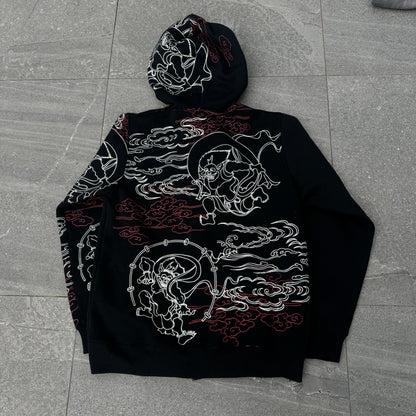 insane japanese fur hoodie - M